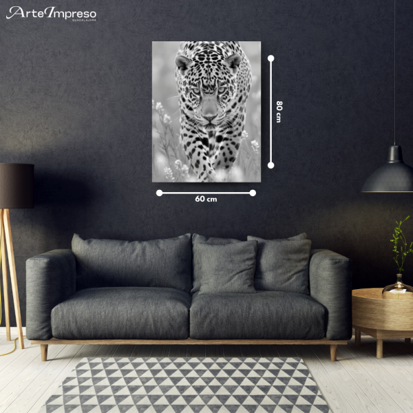 Leopardo blanco agresivo